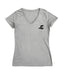 Providence Friars Hand Sketched Vive La Fete Impressions Artwork Grey Women Cotton Short Sleeve V-Neck Tshirt