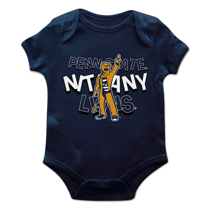 Penn State Nittany Lions Vive La Fete Infant Game Day Navy Short Sleeve Bodysuit