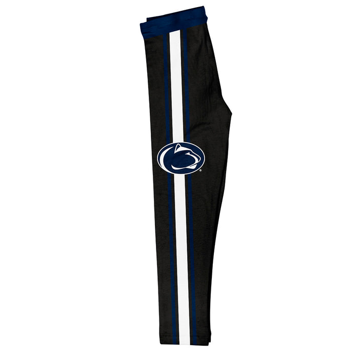 Penn State Nittany Lions Vive La Fete Girls Game Day Black with Navy Stripes Leggings Tights - Vive La Fête - Online Apparel Store