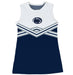 Penn State Nittany Lions Sleeveless Cheerleader A Line Dress White and Navy