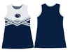 Penn State Nittany Lions Sleeveless Cheerleader A Line Dress White and Navy - Vive La Fête - Online Apparel Store