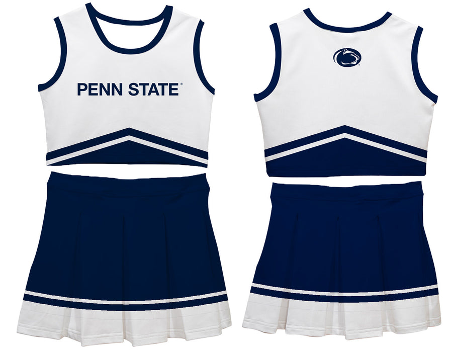 Penn State Nittany Lions Vive La Fete Game Day White and Navy Sleeveless Chearleader Set - Vive La Fête - Online Apparel Store