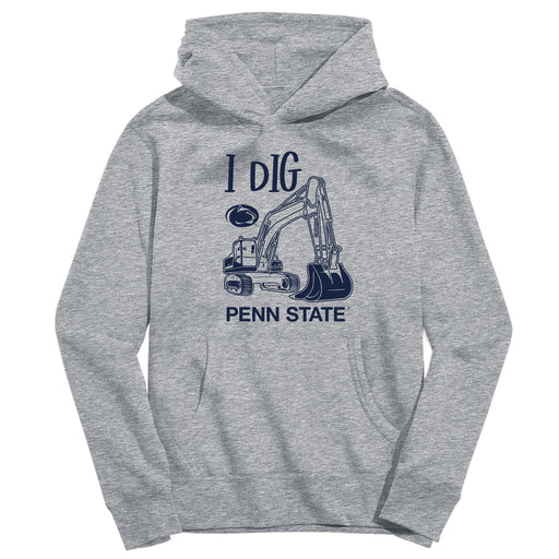 Penn State Nittany Lions Excavator Heather Grey Cotton Youth Hoodie