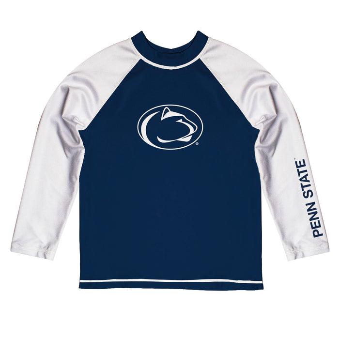 Penn State Nittany Lions Vive La Fete Logo Navy Long Sleeve Raglan Rashguard