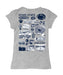 Penn State Nittany Lions Hand Sketched Vive La Fete Impressions Artwork Grey Girls Cotton Short Sleeve Tee - Vive La Fête - Online Apparel Store