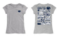 Penn State Nittany Lions Hand Sketched Vive La Fete Impressions Artwork Grey Girls Cotton Short Sleeve Tee - Vive La Fête - Online Apparel Store