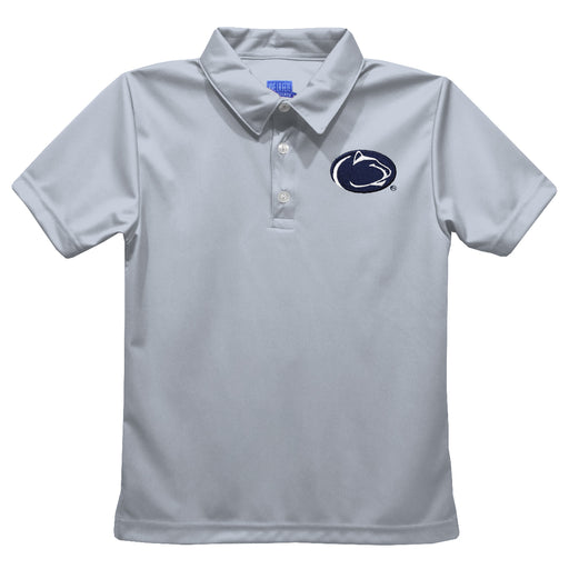 Penn State Nittany Lions Embroidered Gray Short Sleeve Polo Box Shirt