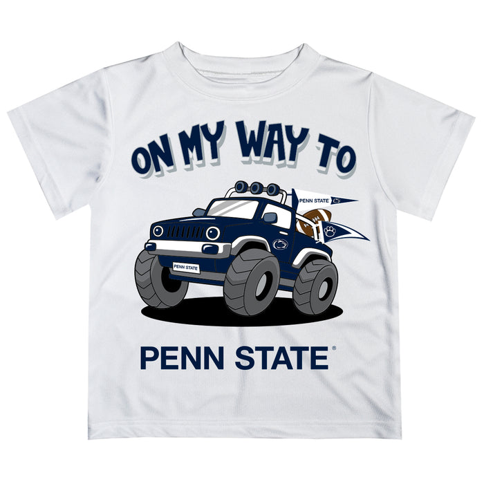 Penn State Nittany Lions Vive La Fete Monster Truck Boys Game Day White Short Sleeve Tee