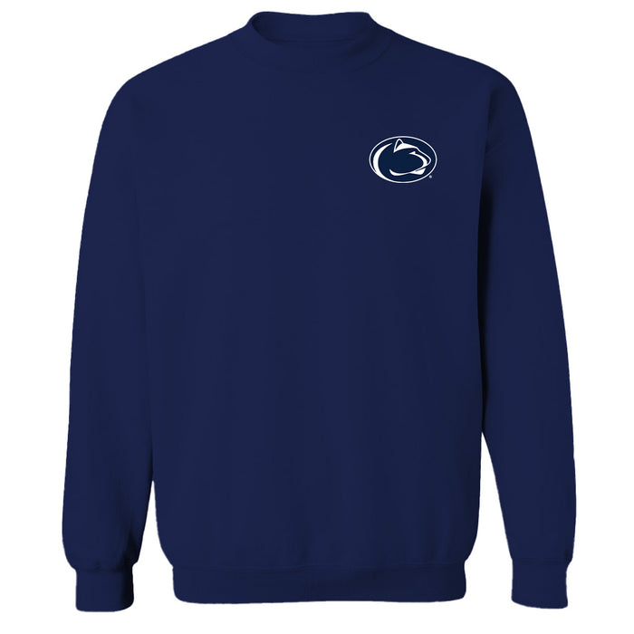 Penn State Nittany Lions Hand Sketched Vive La Fete Impressions Artwork Navy Crew Neck Sweatshirt for Women