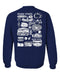 Penn State Nittany Lions Hand Sketched Artwork Navy Crewneck Sweatshirt for Women - Vive La Fête - Online Apparel Store