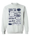Penn State Nittany Lions Hand Sketched Vive La Fete Impressions White Cotton Crewneck Sweatshirt for Women
