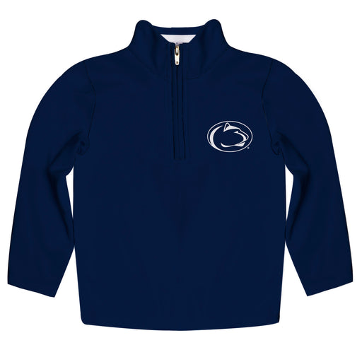 Penn State Nittany Lions Vive La Fete Logo and Mascot Name Womens Navy Quarter Zip Pullover