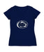 Penn State Nittany Lions Women's V-neck Fitted Cotton T-Shirt Navy