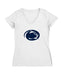 Penn State Nittany Lions Women's V-neck Fitted Cotton T-Shirt White