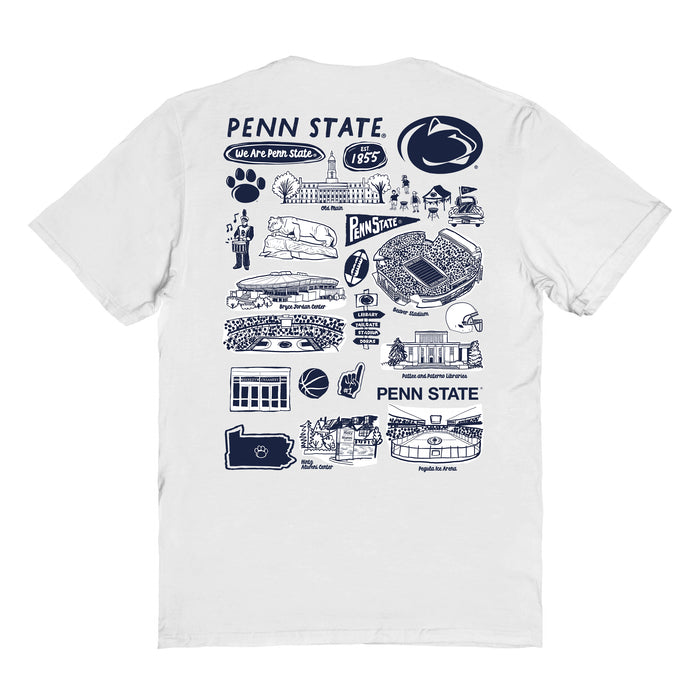 Penn State Nittany Lions Vive La Fete Impressions Artwork Womens Cotton Tshirt - Vive La Fête - Online Apparel Store