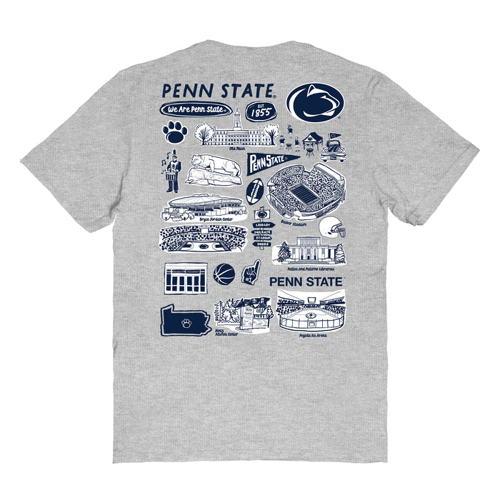 Penn State Nittany Lions Vive La Fete Impressions Artwork Womens Cotton Tshirt - Vive La Fête - Online Apparel Store