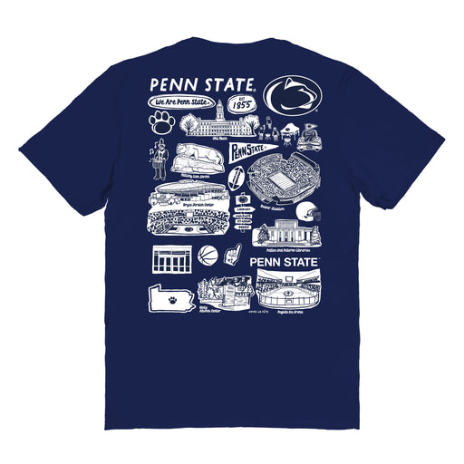 Penn State Nittany Lions Vive La Fete Impressions Artwork Womens Cotton Tshirt - Vive La Fête - Online Apparel Store