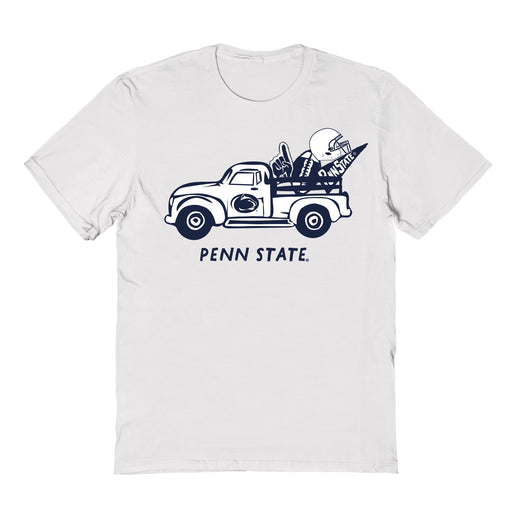 Penn State Nittany Lions Hand Sketched Vive La Fete Impressions Truck White T-shirt for Women