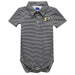 Purdue University Boilermakers Embroidered Black Stripe Knit Boys Polo Bodysuit
