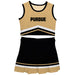 Purdue University Boilermakers Vive La Fete Game Day Gold and Black Sleeveless Chearleader Set