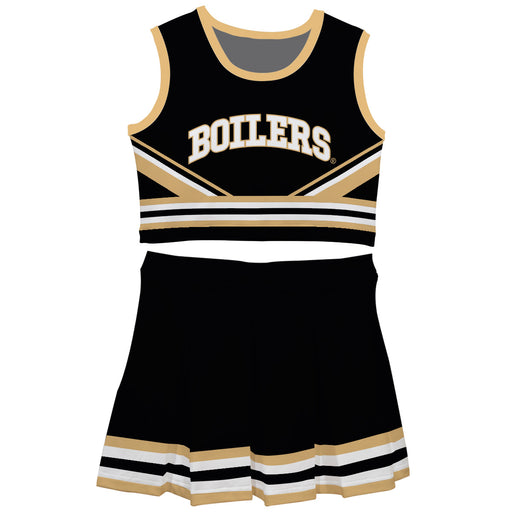 Purdue University Boilermakers Vive La Fete Game Day Black Sleeveless Chearleader Set