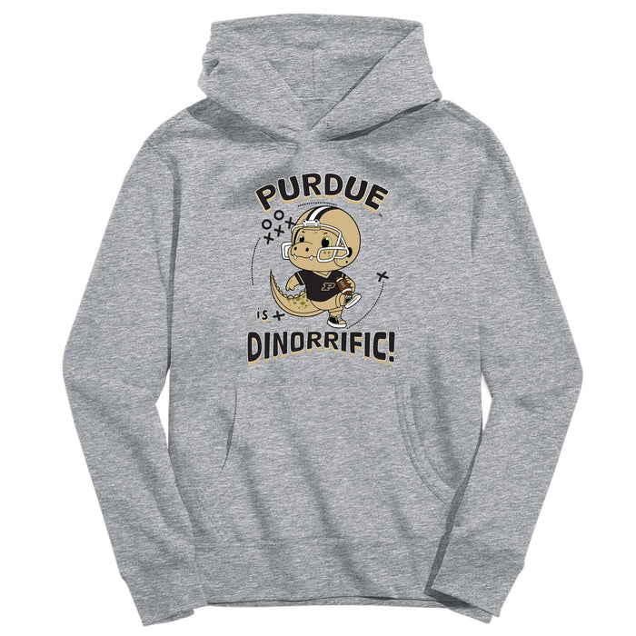 Purdue University Boilermakers Dinorrific Heather Grey Cotton Youth Hoodie