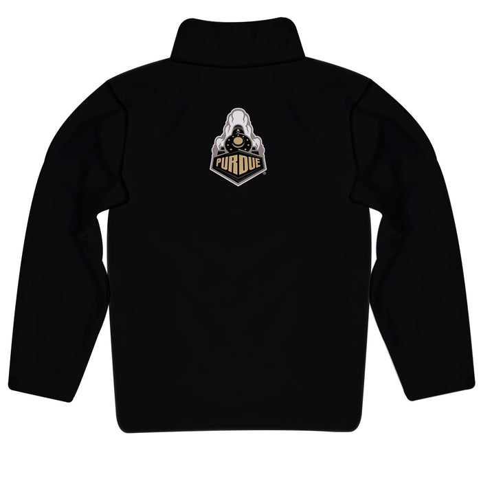 Purdue University Boilermakers Vive La Fete Game Day Solid Black Quarter Zip Pullover Sleeves - Vive La Fête - Online Apparel Store