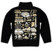 Purdue University Boilermakers Hand Sketched Vive La Fete Impressions Artwork Black Boys Quarter Zip Pullover V1 - Vive La Fête - Online Apparel Store