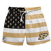 Purdue University Boilermakers Vive La Fete Game Day Black Flag Swimtrunks V1