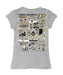 Purdue University Boilermakers Hand Sketched Vive La Fete Impressions Artwork Grey Girls Cotton Short Sleeve Tee - Vive La Fête - Online Apparel Store