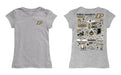 Purdue University Boilermakers Hand Sketched Vive La Fete Impressions Artwork Grey Girls Cotton Short Sleeve Tee - Vive La Fête - Online Apparel Store