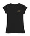 Purdue University Boilermakers Hand Sketched Vive La Fete Impressions Artwork Black Girls Cotton Short Sleeve Tee