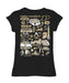 Purdue University Boilermakers Hand Sketched Vive La Fete Impressions Artwork Black Girls Cotton Short Sleeve Tee - Vive La Fête - Online Apparel Store