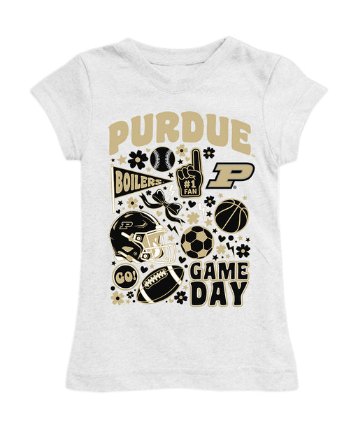 Purdue University Boilermakers Girl´s Fitted Cotton T-shirt White