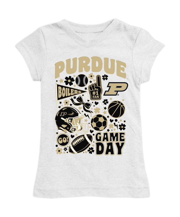 Purdue University Boilermakers Girl´s Fitted Cotton T-shirt White