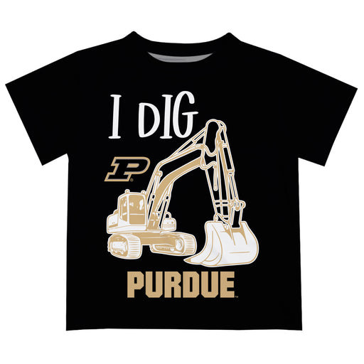 Purdue University Boilermakers Vive La Fete Excavator Boys Game Day Black Short Sleeve Tee
