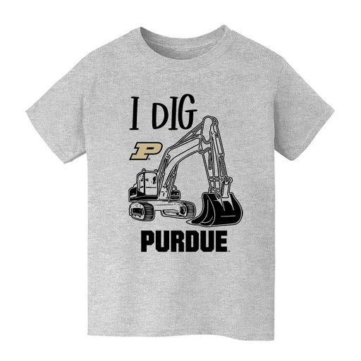 Purdue University Boilermakers Vive La Fete Excavator Heather Grey Cotton Short Sleeve Tee