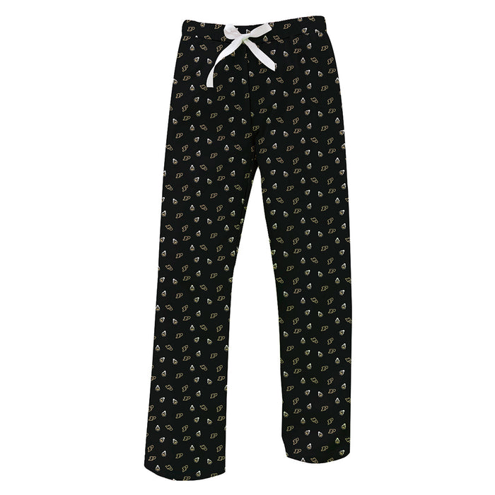 Purdue Boilermakers Vive La Fete Game Day All Over Logo Women Black Lounge Pants
