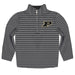 Purdue University Boilermakers Embroidered Womens Black Stripes Quarter Zip Pullover