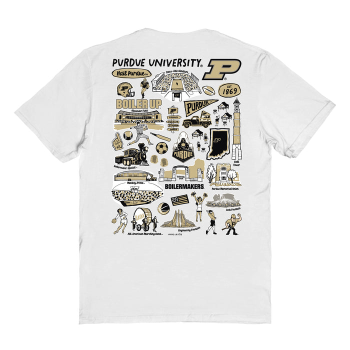 Purdue Boilermakers Vive La Fete Impressions Artwork Womens Cotton Tshirt - Vive La Fête - Online Apparel Store