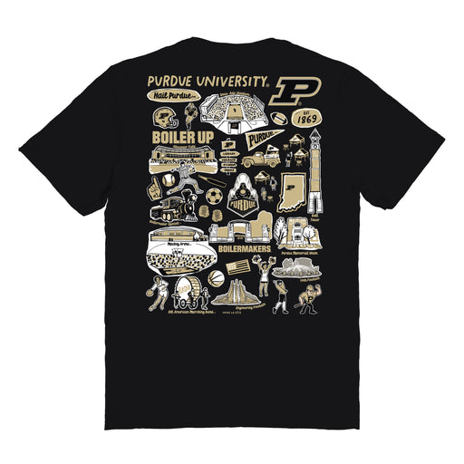 Purdue Boilermakers Vive La Fete Impressions Artwork Womens Cotton Tshirt - Vive La Fête - Online Apparel Store