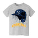 Quinnipiac University Bobcats Original Dripping Baseball Helmet Grey Cotton T-Shirt  by Vive La Fete