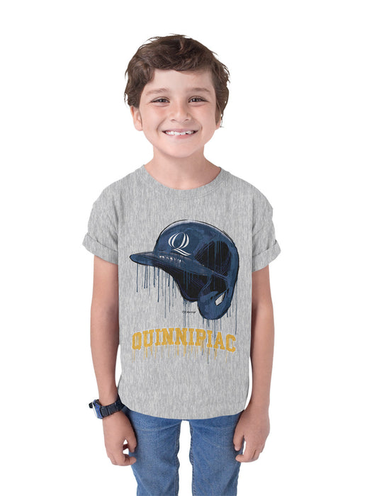 Quinnipiac University Bobcats Original Dripping Baseball Helmet T-Shirt Cotton by Vive La Fete - Vive La Fête - Online Apparel Store