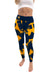 Quinnipiac University Bobcats Vive La Fete Paint Brush Logo on Waist Women Navy Yoga Leggings