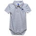 University of Richmond Spiders Embroidered Gray Stripe Knit Boys Polo Bodysuit