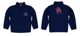 University of Richmond Spiders Vive La Fete Game Day Solid Blue Quarter Zip Pullover Sleeves - Vive La Fête - Online Apparel Store