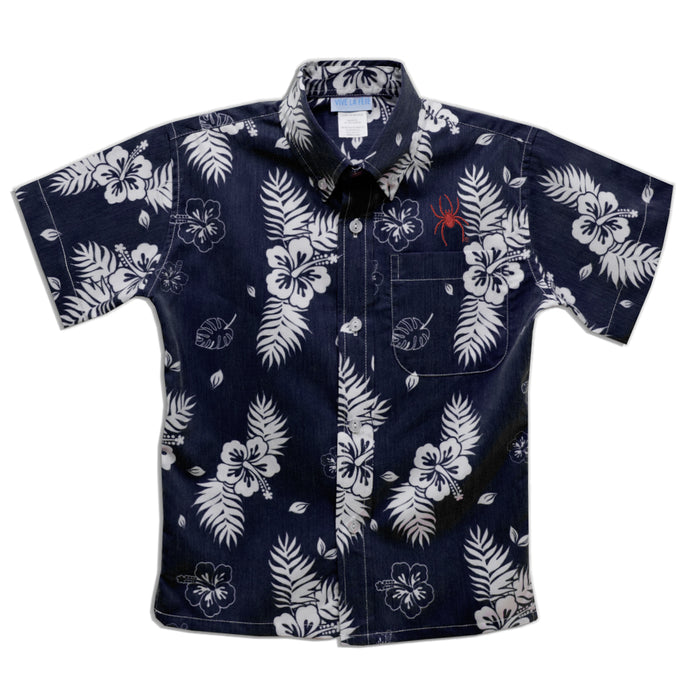 University of Richmond Spiders Navy Hawaiian Short Sleeve Button Down Shirt