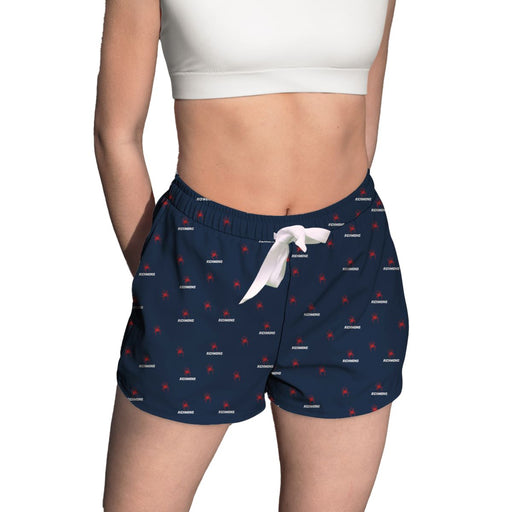 Richmond Spiders Vive La Fete Game Day All Over Logo Women Blue Lounge Shorts