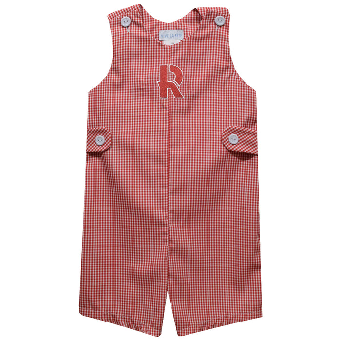 Rose Hulman Fightin' Engineers Embroidered Red Cardinal Gingham Boys Jon Jon