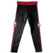 Rose Hulman Fightin' Engineers Vive La Fete Girls Game Day Black with Maroon Stripes Leggings Tights